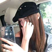 ハンチング　キャップ    小顔帽子   ヴィンテージ    韓国ファッション