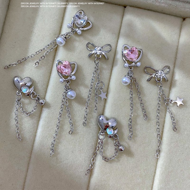 ビジュー ネイルパーツ ハンドメイド 韓国 パール ハート ネイルチャーム ジェルネイル ネイルアート 星