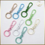 【17色】キーホルダー金具 リングからビナ カラフル  DIYパーツ 手芸 基礎金具 ハンドメイド