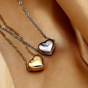 ネックレス ステンレス チェーン アクセサリー  サージカルステンレス　ハート ネックレス 2024新作