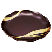 純金箔工芸 溜塗 金彩 なごみ盛器