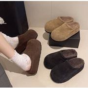 秋冬シューズ  パンプス つっかけ 裏起毛  厚底 お出かけ