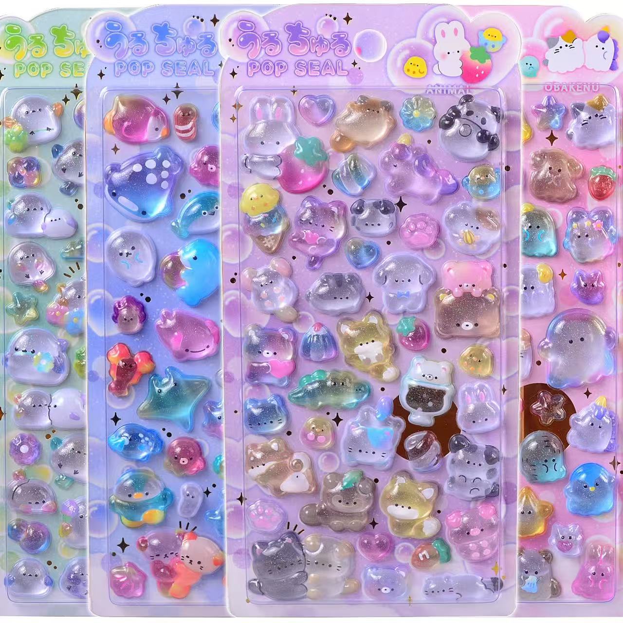 即納 DIY手作り  粘着シール 3D 立体ステッカー  シール デコレーション   ステッカー