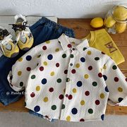 2026新作　春秋　子供服　トップス　キッズ　男の子　シャツ　カジュアル　80～130cm　DC