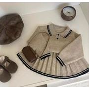 2026年　キッズ服　韓国風　トップス　ニットセーター+スカート　セットアップ　90－140CM