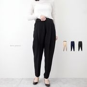 【2026新作】オケージョンセットアップ対応　ウエストサテン　タックテーパードパンツ(33135)