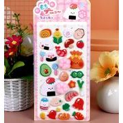 知育文具　DIY手帳素材装飾　ぷくぷく立体シール　携帯装飾品　3Dエポキシステッカー