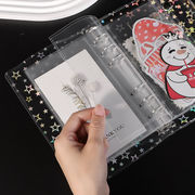 文具透明PVCリシールを繰り返し貼って剥せるシール帳　シールブック