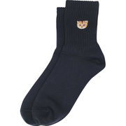 ポール＆ジョー　メンズソックス　アメリブヌネット刺繍ブラック