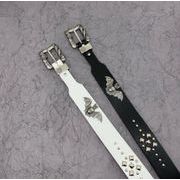 ファッションベルト 帯   ベルト パンク風 フェイクレザー