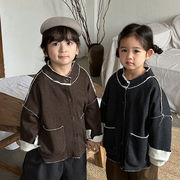 2026春夏新作 韓国風子供服  キッズ服 長袖 トップス  カーディガン アウター 2色