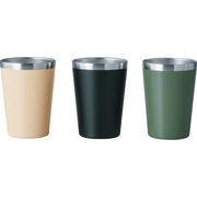 真空断熱タンブラー（４２０ｍｌ）ベージュ・ブラック・カーキ