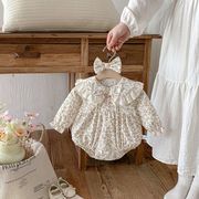 2026春秋子供服 シンプル 可愛い ロンパース 連体服 韓国風 防寒 温かい ベビー服 キッズ服 [66~90cm]