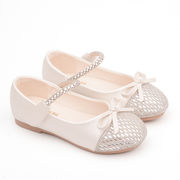 ★mineka★女の子用 フォーマルシューズ パールストラップ リボン付き