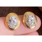 レーディス エレガント 楕円形　デザイン ピアス　　e0217