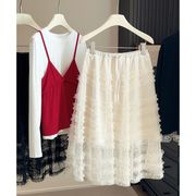 2026新作☆スカート☆スカート☆レース☆レディース服   3色