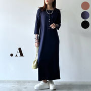 【2026新作】スムース天竺チュールレイヤード風ワンピース