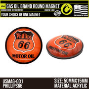 アメリカンなラウンドマグネット！　ガス　オイル系ブランド　アメリカン雑貨　ガレージ　レトロ雑貨