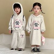 2026年春・秋新作 男女スポーツセット 子供服  ベビーカジュアルスウェットシャツ 2点セット