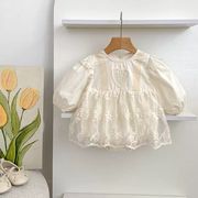 2026春秋新作　子供服　レース　ロンパース　トップス　キッズ　ベビー　女の子　66～90CM　DC