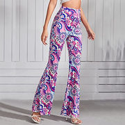 2026春秋新作 ボトムス 女 レディース プリント スキニー レギンス 九分丈パンツ ラッパ・ズボン