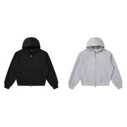メンズ 裏パイル ジップアップ パーカー 男女兼用 ストリート系 トップス 秋冬 2026新作★全2色