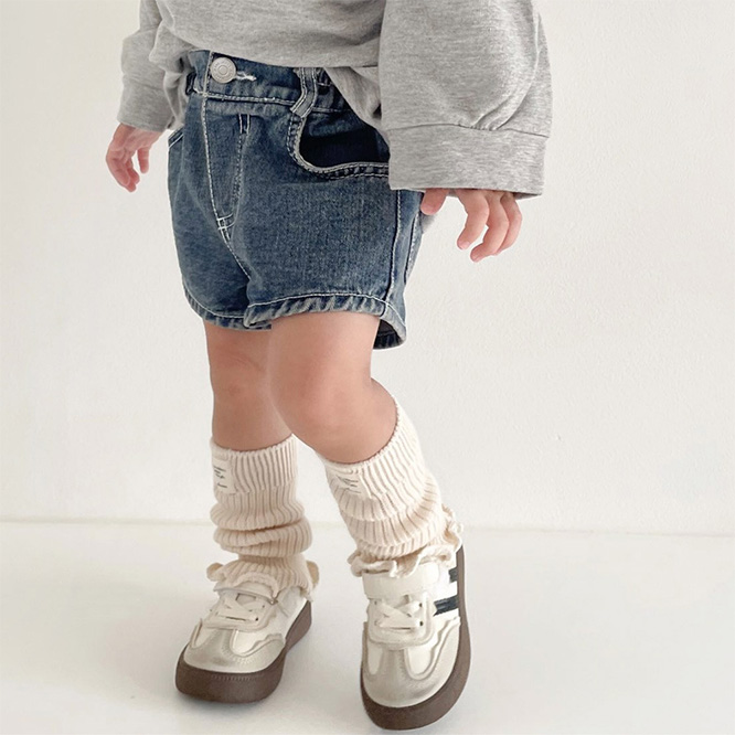 2026春※KRT☆キッズ ハイウエスト デニムショートパンツ カジュアルパンツ 女の子