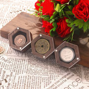 コレクションケース 木製 透明蓋 記念硬貨 ピンバッジ 収納 ディスプレイ ボックス