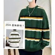 2026春秋メンズ服 シンプル おしゃれ ニットセーター 韓国風 トップス 防寒 温かい インナーシャツ[M~2XL]