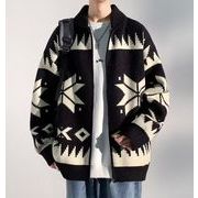 2026春秋メンズ服 シンプル おしゃれ ニットセーター 韓国風 トップス 防寒 温かい カーディガン[M~3XL]