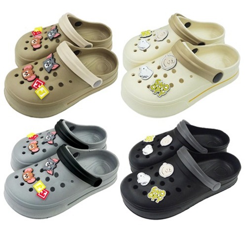 【2026新作☆SNOOPY/TOM&JERRY】キャラクター　厚底　EVAサンダル　（ジュニア・婦人）