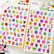 英字 3Dシール 手帳用・創意ステッカー DIY 立体キャラクターシール 粘着シール 贈り物 子供