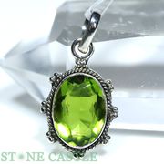 ☆一点物☆【ペンダントトップ】ペリドット (2A) (ブリリアントカット) No.49