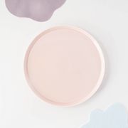 【特価品】23cm淡桃フラットプレート[B品][美濃焼]