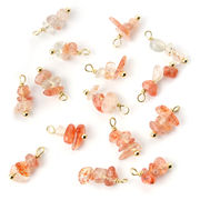 【天然 サンストーン】K14GFカラーワイヤーチャーム 1個売り 天然石 パーツ ハンドメイド さざれ 素材