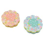 「ありがとうございます」ダイカットキッチンスポンジ(1コ入)　※同柄２色取り混ぜ　9-51