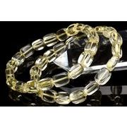透明感 レモンクォーツ 13-16x10mm タンブル ブレスレット 1個売り _B1564-4