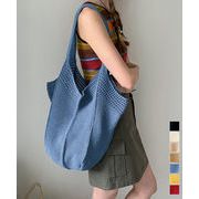 【日本倉庫即納】 ニットバッグ 大容量トートバッグ肩掛け鞄