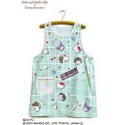 【即納】アルプスの少女ハイジ×サンリオチェックキッチン　レディースエプロン 保育士 介護士