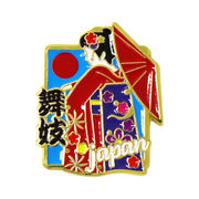＜和雑貨・和土産＞ピンバッジ 舞妓(横)　No.303-932
