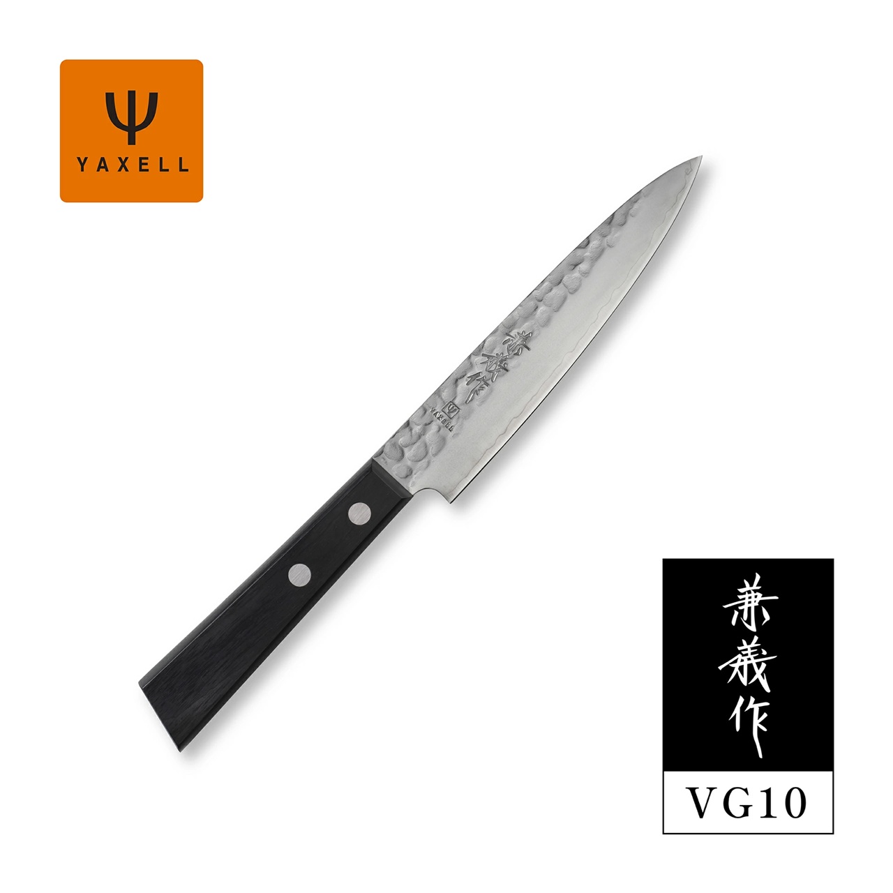 兼義作Ｖ金１０鎚目クラドペティナイフ　１３０ｍｍ