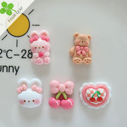 熊 兎 アクセサリーパーツ デコパーツ 髪飾り ペンダント ハンドメイド スマホケース美容 可愛い