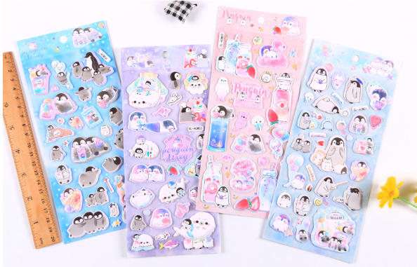 DIY 手帳素材 シール  立体 泡ステッカー  3Dステッカー  装飾 工芸品  貼り付け スマホケース