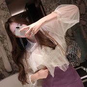 2026年INS 春夏新作  気質   キャミソール  トップス +  シアー   チュール  シャツ   2 点セット