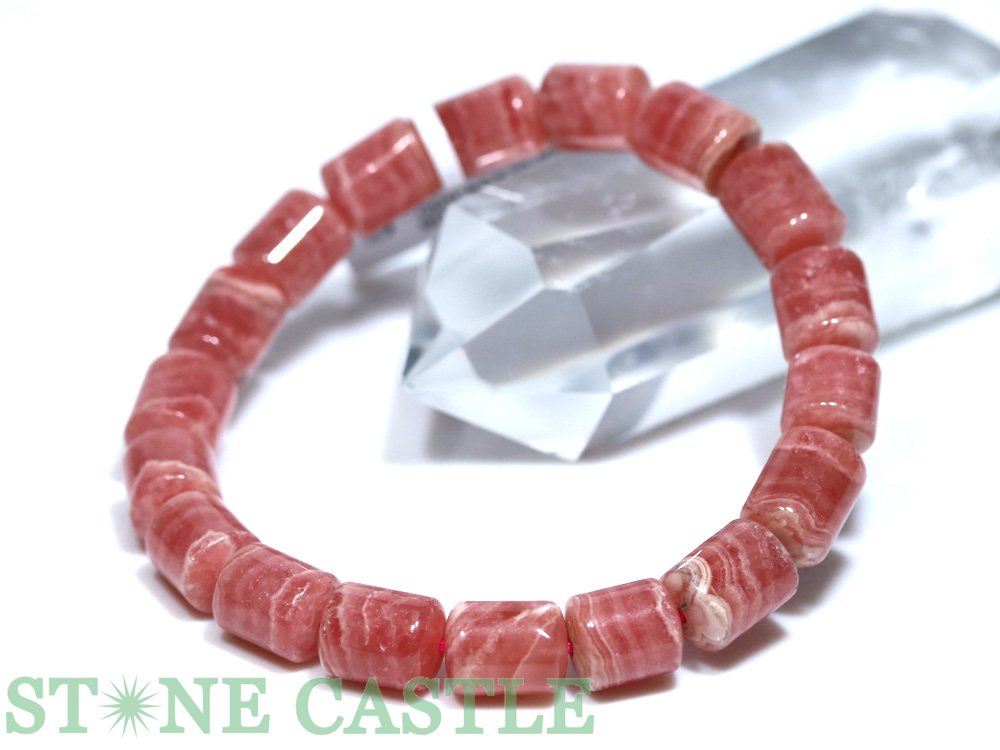 ☆一点物☆【ブレスレット】インカローズ (3A) 筒型 No.06 約8x10mm