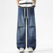 PC1382 2026年春夏新作 メンズ ボトムス ズボン ジーンズ デニム ワイド ファッション レトロ 欧米風