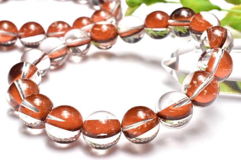 ヒマラヤ産⁄虹入りエレスチャルクォーツ 天然石 ブレスレット 10