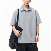 PX0036 2026年夏新作 ポロシャツ メンズ 韓国風 レイヤード 半袖 ミニマル カジュアル トップス