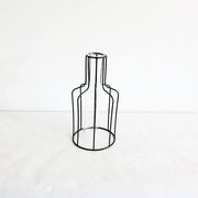 【直送可】個性的でシンプルなデザイン フラワーベース（花瓶） 一輪挿し　アイアン　ガラス
