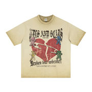 メンズ ビンテージ風 プリント/無地 半袖 Tシャツ 男女専用 ストリート系 トップス 夏 2026新作★